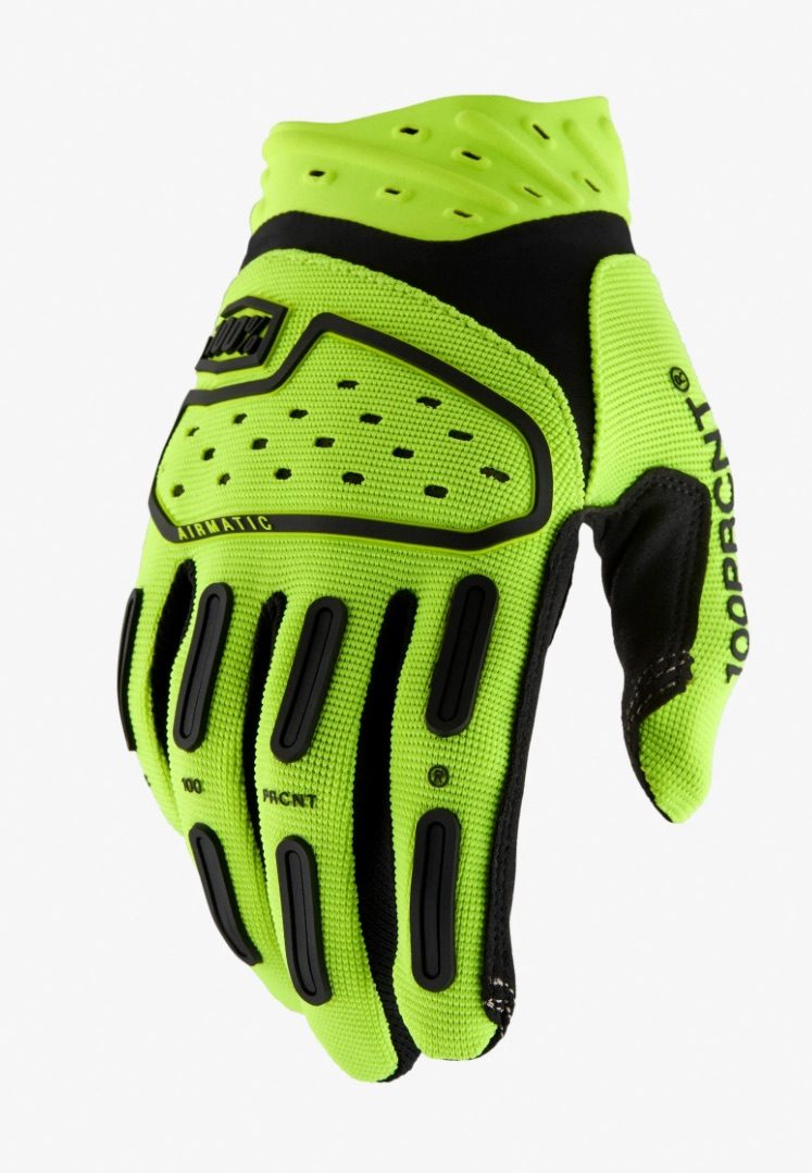 100% Airmatic 2 Motocross Gloves Fluo Yellow Black Large New With Tags