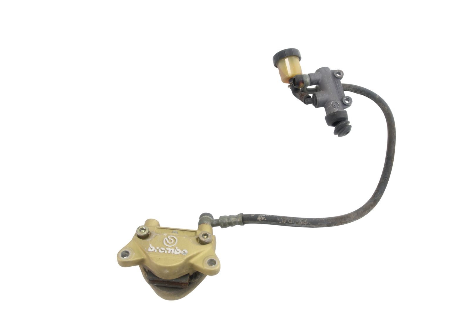 1992 Ducati 851 Sport Rear Brake Master Cylinder Caliper Line Assembly OEM