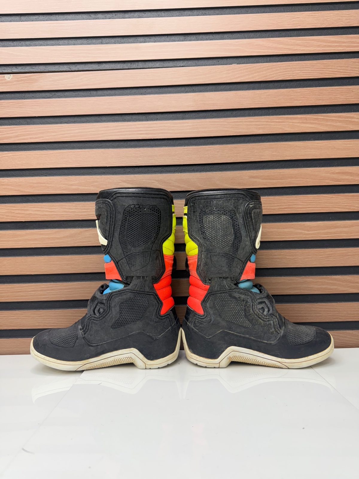 Alpinestars Tech 3S Kids Youth Motocross Boots Orange Blue Black Size 11J