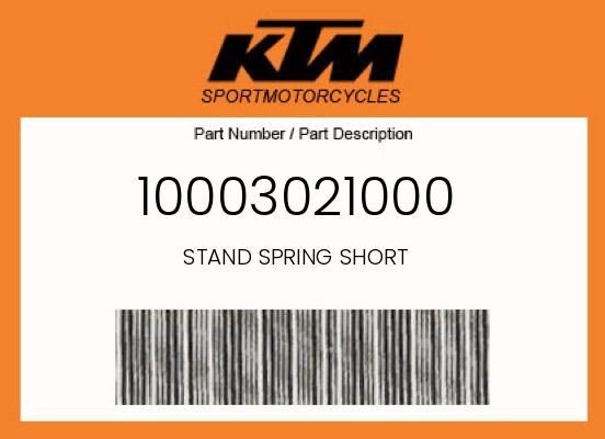 GENUINE OEM KTM STAND SPRING SHORT EXC SX XC 1998-2007 10003021000