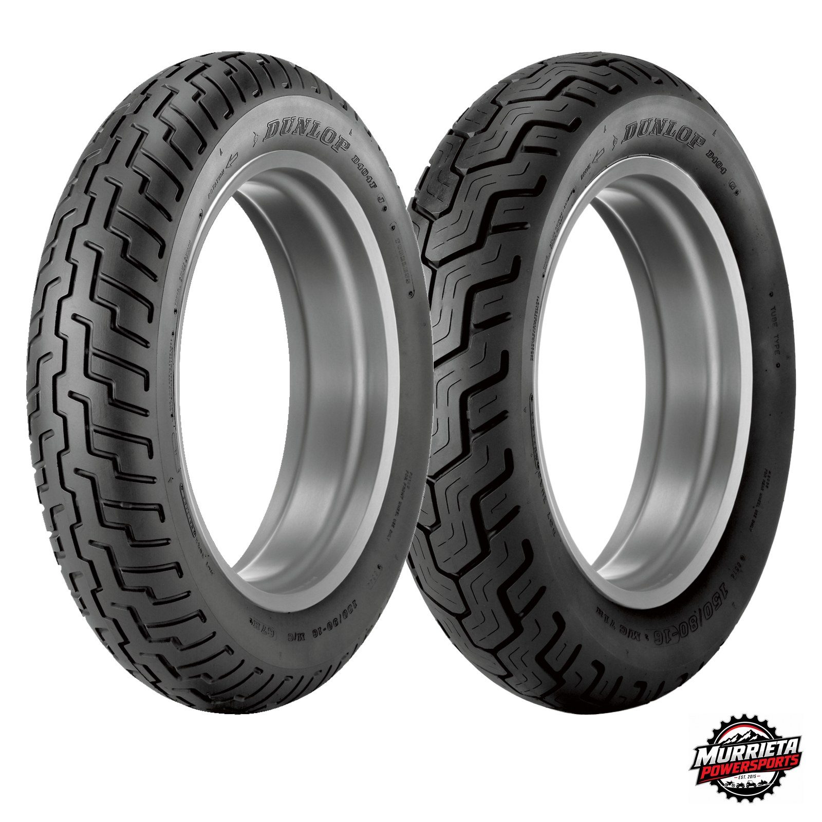 Dunlop D404 130/90-16 140/90-15 Front Rear Tire Set Motorcycle Tires