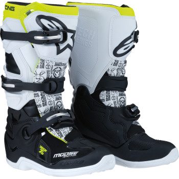 Moose Racing x Alpinestars Tech 7Youth Tech 7S Boots - Black/White/Yellow - US 7