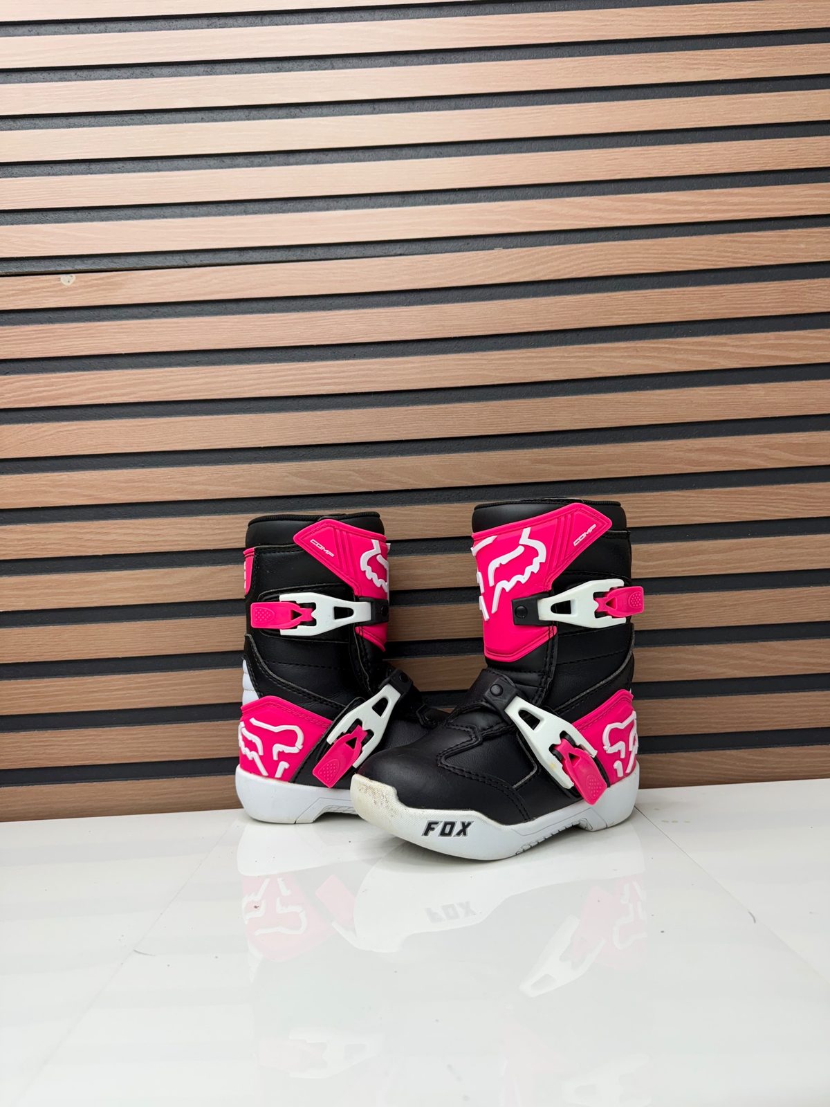 Like New - Fox Racing Kids Comp Boots - Black / Pink - K13