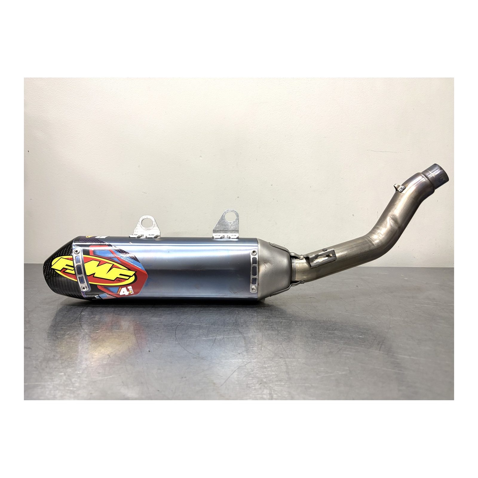 FMF FACTORY 4.1 RCT TITANIUM ANODIZED SL (Slip-On) W/ CARBON CAP 045670 23-27 KTM 250SXF -450SXF