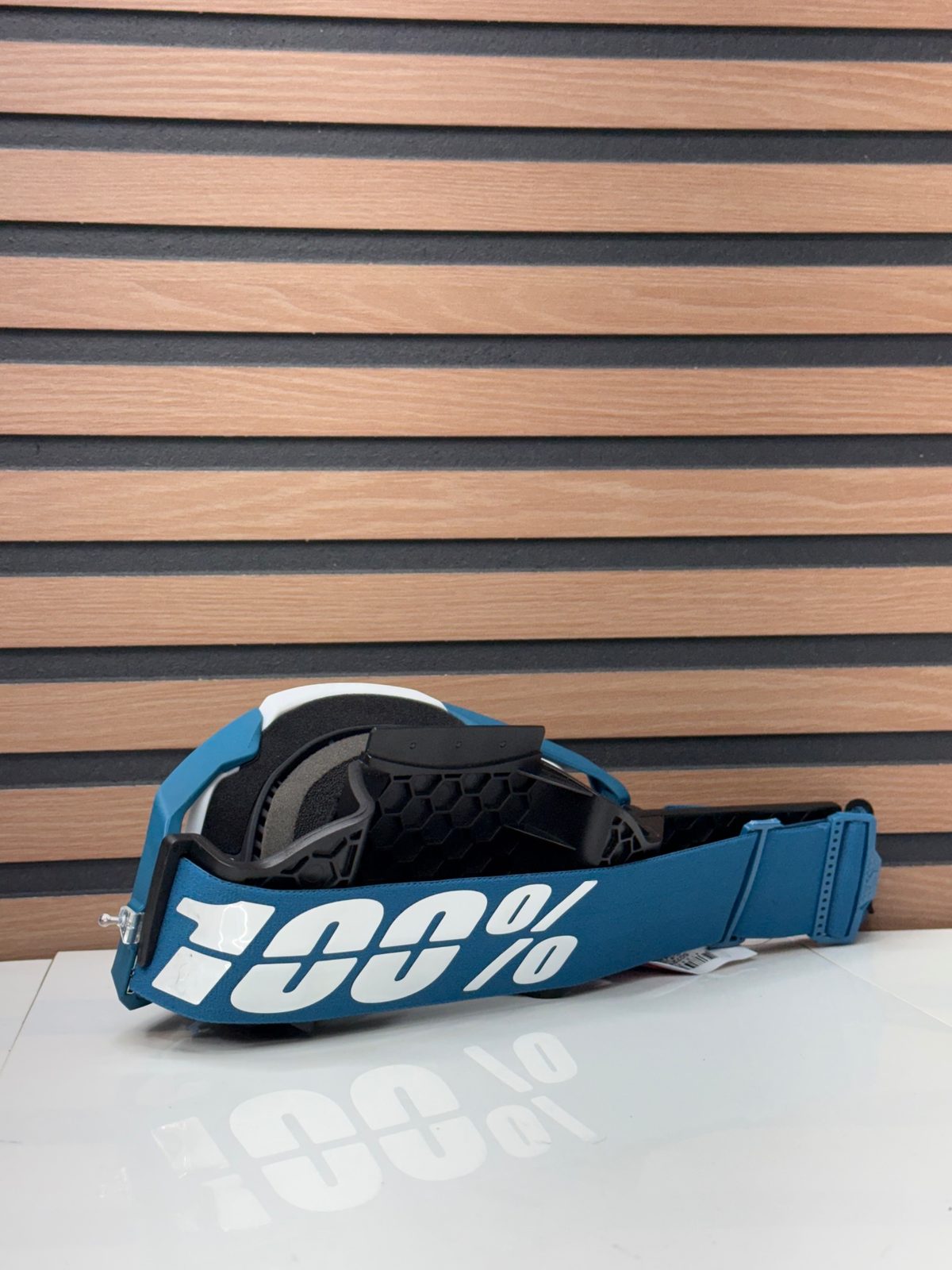 100% Armega Goggles Blue / Chrome - Silver Mirror Lens Motocross Goggle