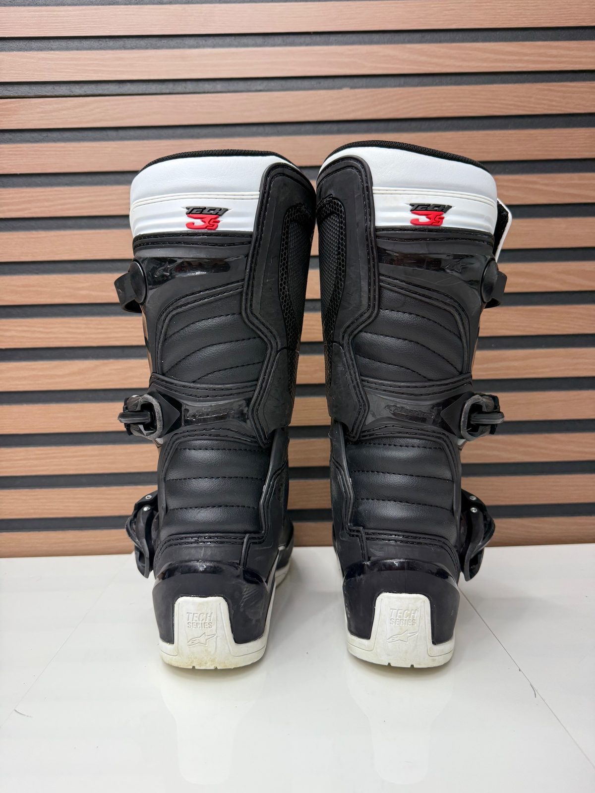 Alpinestars Tech 3S Youth Motocross Boots Black / White - Size 4 Used